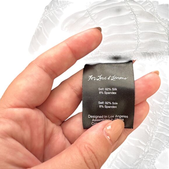 FOR LOVE & LEMONS Odette Smocked Silk Floral Mini Skirt Black Small - Picture 5 of 5